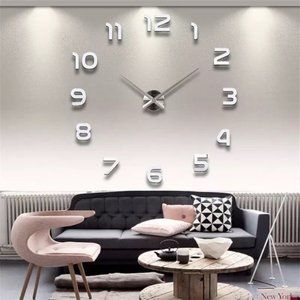 DIY 3D Wall Clock Mirror Decal